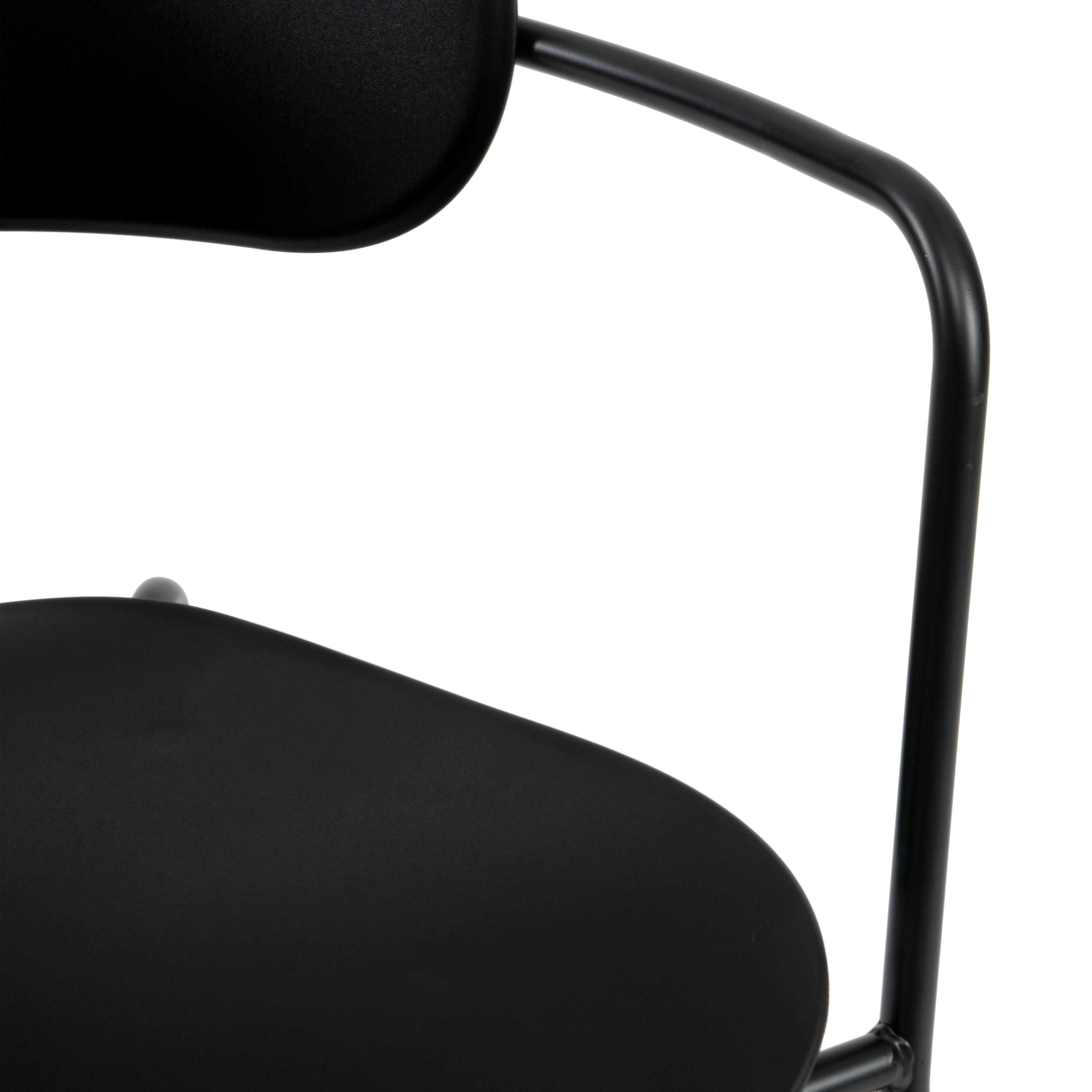 Кресло VAN HALLEN (mod. 2433) пластик/металл, 54,5х53,5х76 см, высота до сиденья 46 см, черный/черный